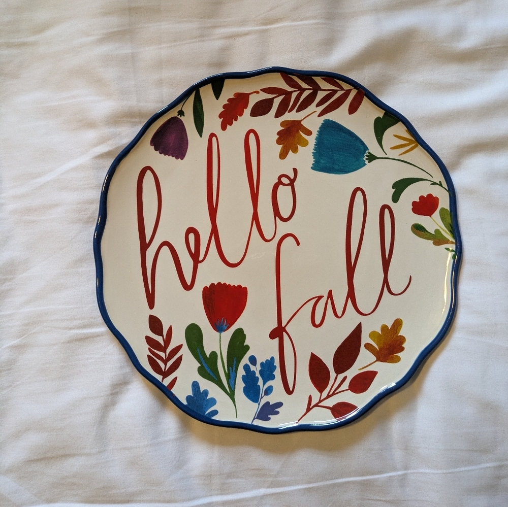 Hello Fall Decorative Plate